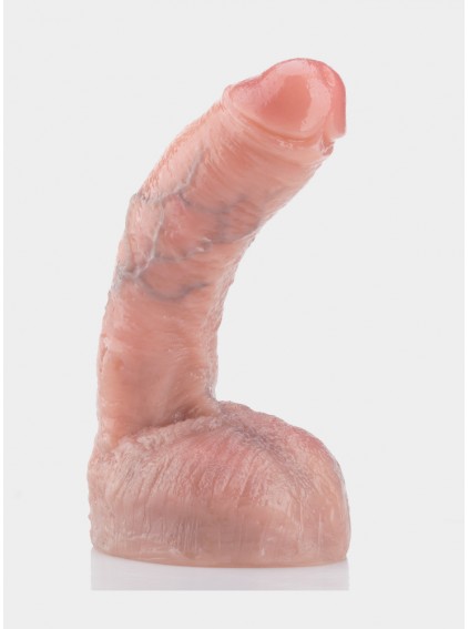 8.8" Ultra-soft Silicone Dildo Lifelike Vein Superior Penis Bendable