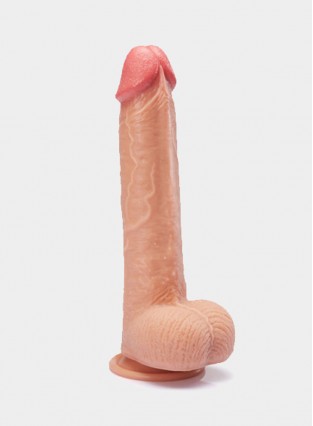 9.1 Inch Realistic Dildo Flexible Penis With Curved Shaft And Balls Strong Suction Cup Hands Free Fun G-spot Anal Play Sex Toys 