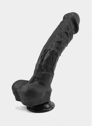 9.3" Realistic Veined Texture Dong Brown/Black Dildo Cock