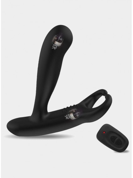 Anal Vibrator Remote Control Prostate Massager Heating Butt Plug With Testes Stimulation 11 Vibration Modes