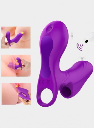 Finger Vibrator With 10 Vibration Mode Dual Motors G spot Vibrator Clitoral Stimulator Vagina Wireless Remote Control Couple Sex Toys 