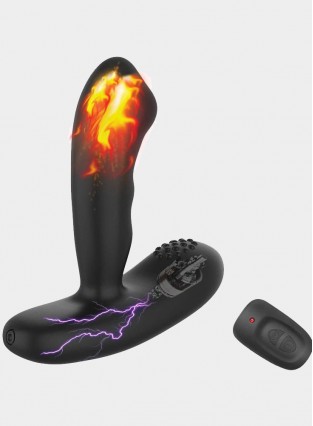 Prostate Massager Heating 16 Vibration Modes P-Sot Stimulation Vibrating Butt Plug Anal Sex Toys 