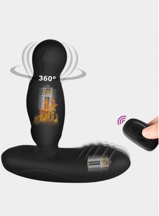 Rotating Anal Vibrator Vibrating Butt Plug 16 Mode Prostate Massager Remote Control Rotation Heating Anal Vibrator 