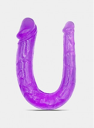 Jelly Realistic Double Dildo Flexible Soft Lesbian Dong Penis Dildo Sex Toys For Adults 