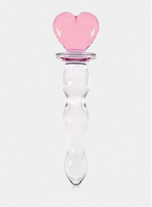 Lovely glass love wand dildo heart star moon anal bead plug crystal smooth anal plug massage men and women massage prostate 