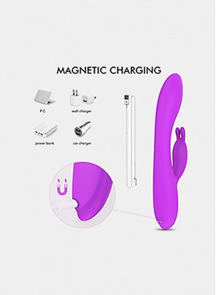 Rabbit Vibrator with 9 Powerful Vibrations  G Spot Vibrator Vagina Stimulator Adult Sex Toy for Women or Couple Fun Waterproof Magnetic USB Rechargeable Clitoris Vibrator 