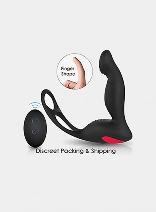 3-in-1 Remote Control Prostate Massager Vibrator with Penis Ring and Ball Loop, 9 Speeds Rechargeable Anal Sex Toy Waterproof G-spot Vibrating Stimulator for Men Women Couple Health  Personal Care 