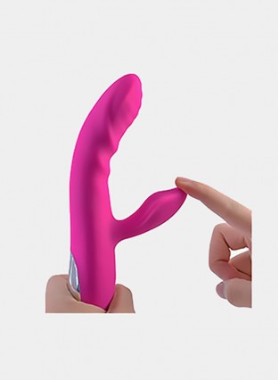 Rabbit Vibrator Rechargable GSpot Clitoris Stimulator Waterproof Dildo BodySafe Silicone Vagina Vibrating Heating Fuction Masturbator 10 Modes Red