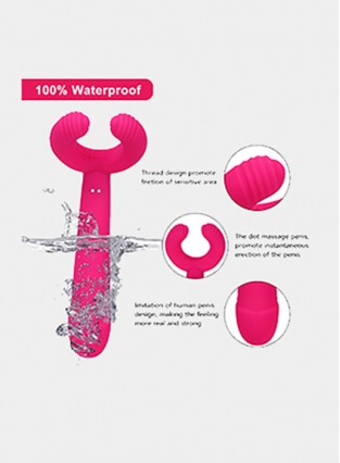 Clitoral Vibrators Rabbit Waterproof Rechargeable 3 Motors Vibrator Adult Sex Toys 