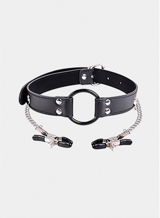 SM Restraint Bondage Handcuffs Breast Clamp and Neck Collar HealthPersonal Care