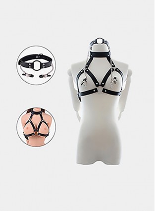 SM Restraint Bondage Handcuffs Breast Clamp and Neck Collar HealthPersonal Care