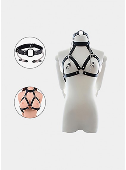 SM Restraint Bondage Handcuffs Breast Clamp and Neck Collar HealthPersonal Care