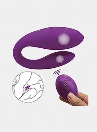 GSpot Vibrators, Xocity, Clitoris Nipple Anal Vagina Stimulation Vibrator with 10 Vibrations 10M Remote Control, Adult Sex Toys with Dual Motors for Women Men Couples Play, Purple 