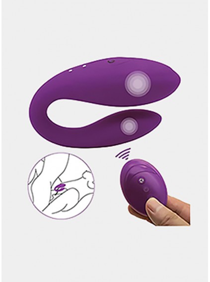 GSpot Vibrators, Xocity, Clitoris Nipple Anal Vagina Stimulation Vibrator with 10 Vibrations 10M Remote Control, Adult Sex Toys with Dual Motors for Women Men Couples Play, Purple