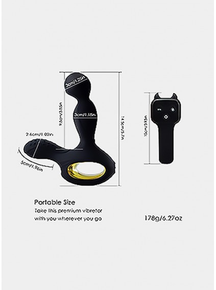 Male Prostate Massager Vibrating Anal Sex Toys with 3 Speeds Rotating +10 Speeds Vibrating Heating Wireless Remote Anal Butt Plug for Men Women and Couples