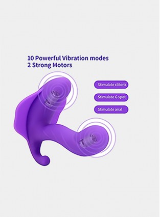 Female Wearable Butterfly Vibrator with Wireless Remote Control G Spot Clitoral Stimulator Massager,Strap on Vibrating Panties Vibrators 10 Speed Heating Vibration Sex Toys for Women and Couples 