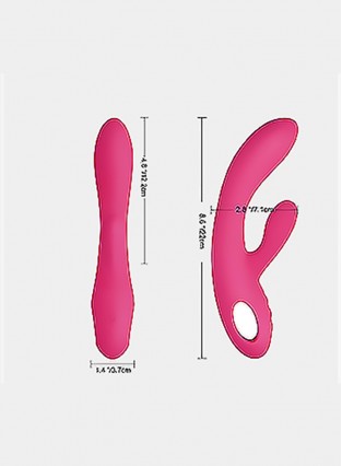 Rechargeable Rabbit Vibrator Waterproof Ultra-strong Clitoris Stimulator G-spot Massager With Orgasm 15 Modes Rose