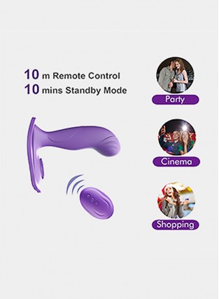 Silicone Bullet Vibrator - Wearable Vibratiing Dildo - Waterproof Remote Control Masturbator for Women, 10-Frequency Dual Action Adults Sex Toy for Female 