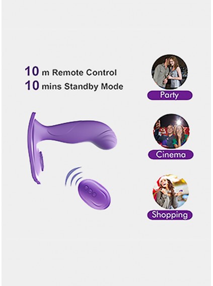 Silicone Bullet Vibrator - Wearable Vibratiing Dildo - Waterproof Remote Control Masturbator for Women, 10-Frequency Dual Action Adults Sex Toy for Female