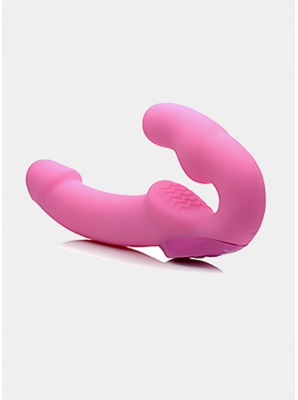 Strap U Urge Silicone Strapless Strap On with Remote, Pink