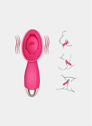 Clitoris Vibrator Stimulator 10 Speed Silicone Vagina Stimulation Vibrating Handheld Massager Waterproof Rechargeable Stick Tounge Flirt Brush Adult Sex Toy for Couples or Women