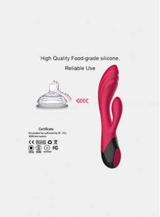 Portable 10 Speed Vibrating Silicone Suction Vibrator Waterproof Dual Vibration Motor