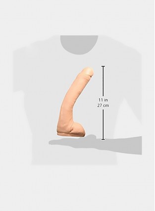 12.5 Inch Realistic Cock with Removable Vaculock Suction Cup Base F Machine Compatible Made of Firm Yet Flexible R5 Material 