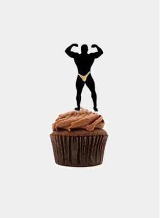 Strong man Cake Decoration Creative Party Bachelor Night Party Decor Accessories 12pcs/Set